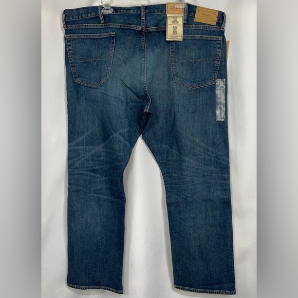 Polo Ralph Lauren The Hampton Relaxed Straight Fit Blue Jeans New Size 42/30 - Picture 1 of 4